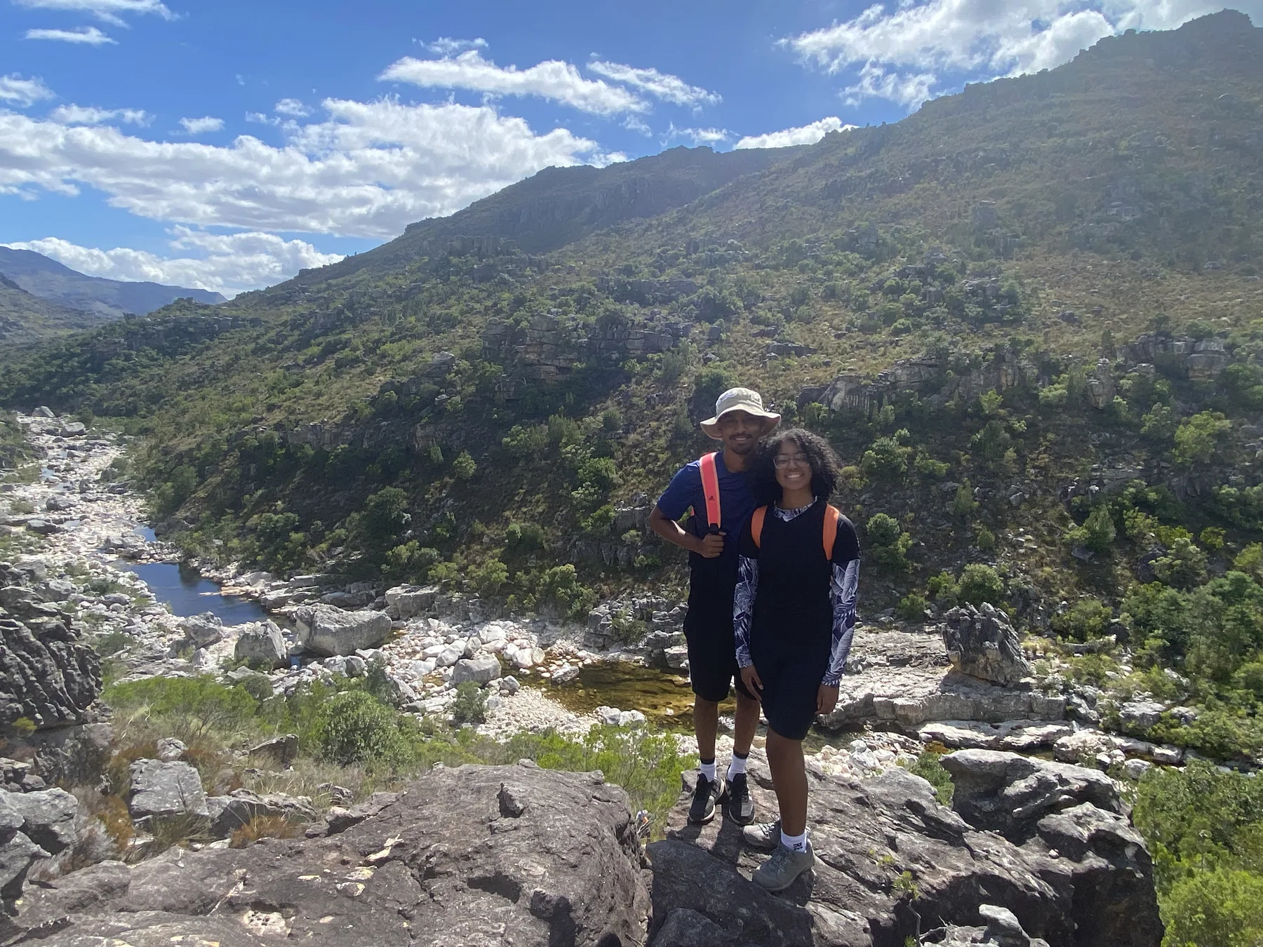 Guests exploring the mountain landscape above the Witte River