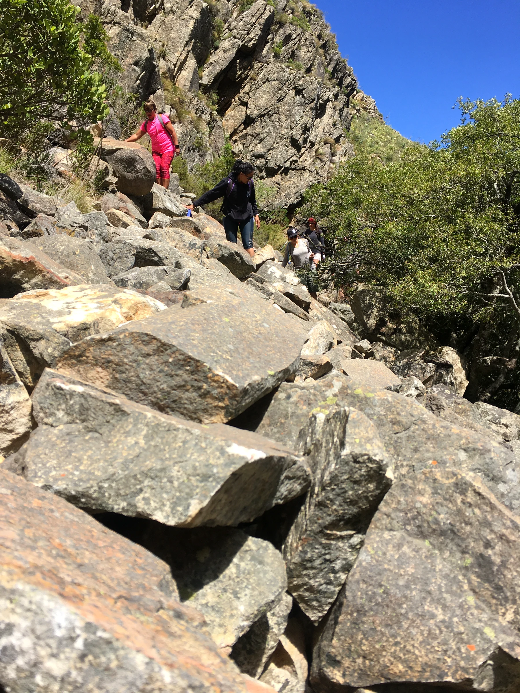 Rocky mountain terrain on the Bobbejaansrivier trail